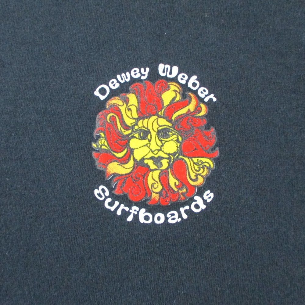 VINTAGE T Shirt Mens 2XL XXL Black Dewey Weber Surfboards Sun Logo USA Made Surf - Picture 5 of 11